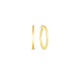 Roberto Coin Perfect Gold Petite Square Edged Oval Hoop Earrings-Roberto Coin Perfect Gold Petite Square Edged Oval Hoop Earrings - 556028AYER00