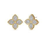 Roberto Coin Princess Flower Large Diamond Stud Earrings-Roberto Coin Princess Flower Large Diamond Stud Earrings -