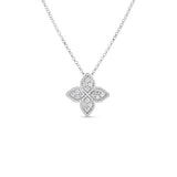 Roberto Coin Princess Flower Medium Diamond Necklace-Roberto Coin Princess Flower Necklace - 7771371AWCHX