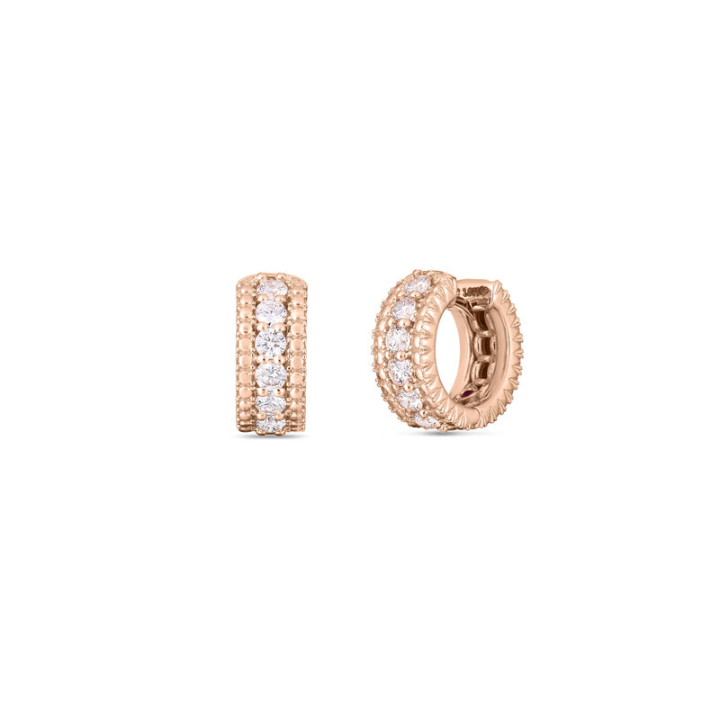 Roberto Coin Siena Diamond Huggy Hoop Earrings-Roberto Coin Siena Diamond Huggy Hoop Earrings - 111472AXERX0