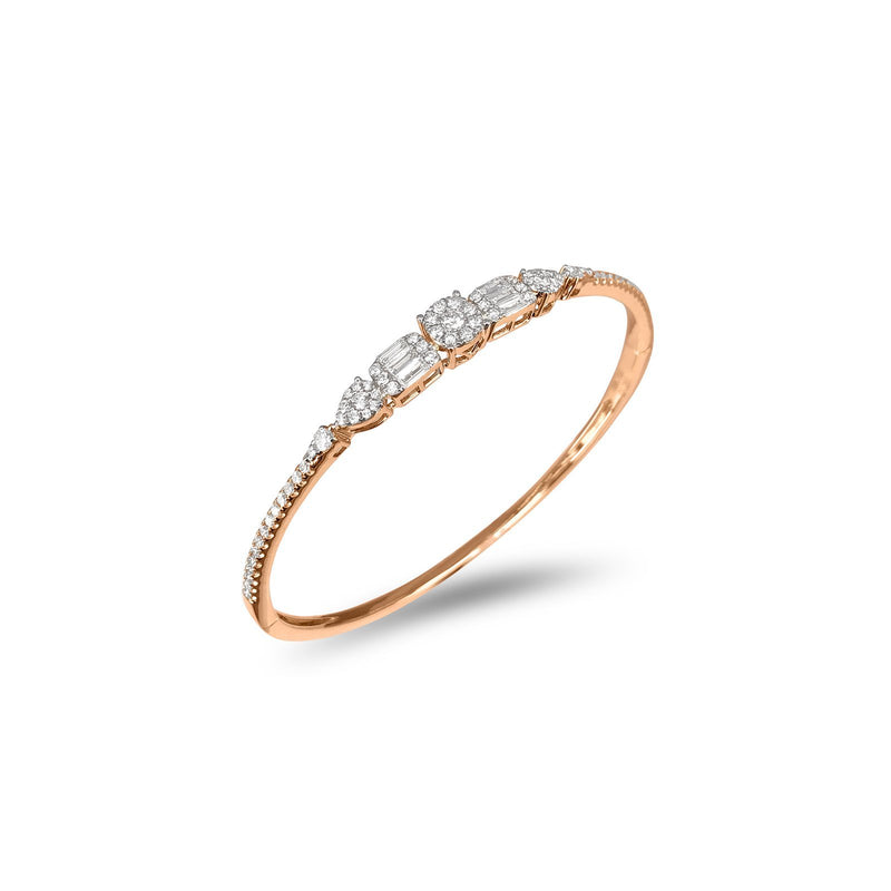 Rose Gold Diamond Bangle-Rose Gold Diamond Bangle - IGI00406R