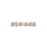 Emerald Cut Diamond Eternity Band-Rose Gold Diamond Eternity Wedding Band -