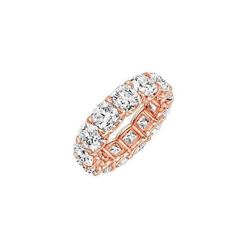 Rose Gold Eternity Diamond Wedding Band-Rose Gold Eternity Diamond Wedding Band -