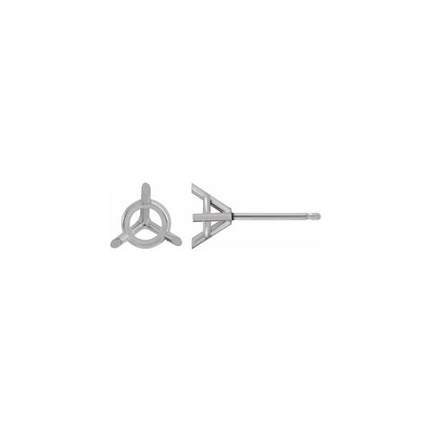 Round 3-Prong Earring Mounting-Round 3-Prong Earring Mounting - 9MSTU00646