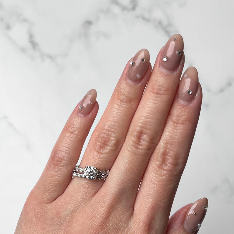 Round-cut Engagement Ring and Band Set-Round-cut Engagement Ring and Band Set - DRFMK03962