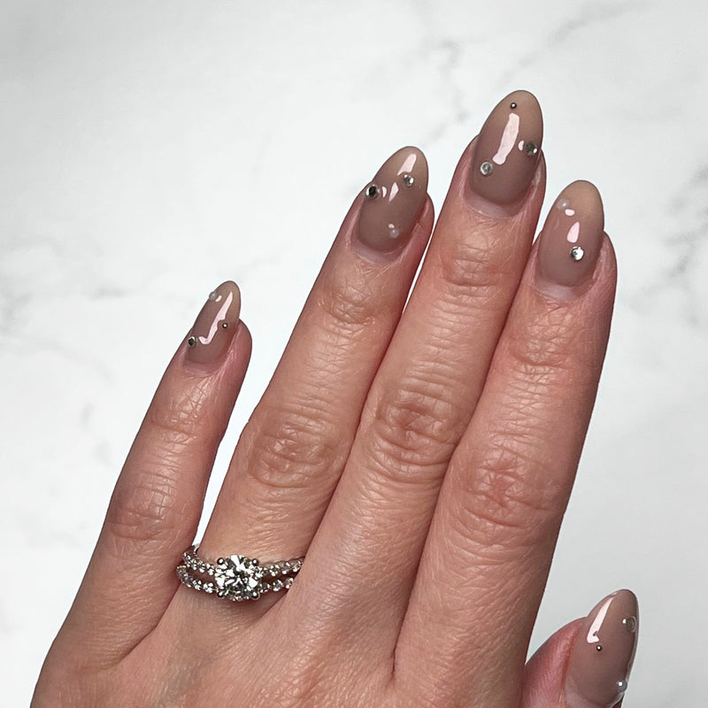 Round-cut Engagement Ring and Band Set-Round-cut Engagement Ring and Band Set - DRFMK03971