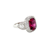 Rubellite Diamond Ring-Rubellite Diamond Ring -