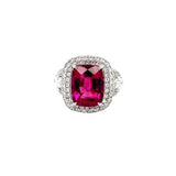 Rubellite Diamond Ring-Rubellite Diamond Ring -