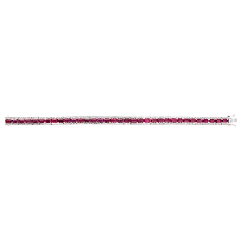 Ruby and Diamond Bracelet-Ruby and Diamond Bracelet - RBNEL00174