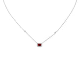 Ruby and Diamond Necklace-Ruby and Diamond Necklace - RNNEL00232