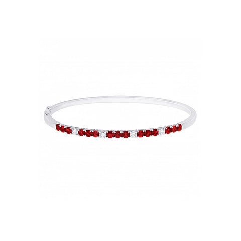 Ruby Diamond Bangle-Ruby Diamond Bangle - RBNEL00216