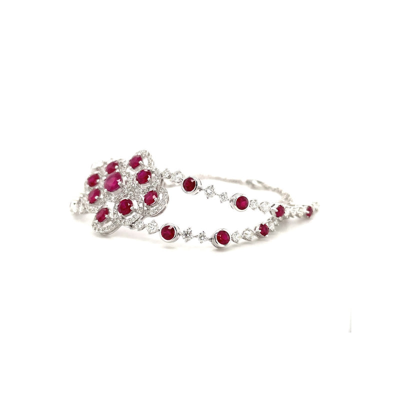 Ruby Diamond Bracelet-Ruby Diamond Bracelet - RBEDW00190
