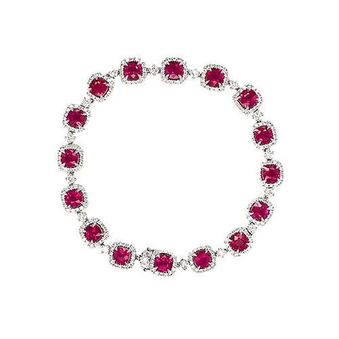 Ruby Diamond Bracelet-Ruby Diamond Bracelet -