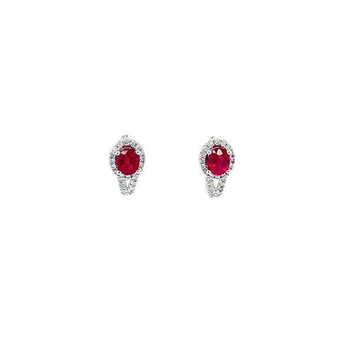 Ruby Diamond Earrings-Ruby Diamond Earrings -