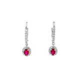 Ruby Diamond Earrings-Ruby Diamond Earrings -