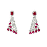 Ruby Diamond Earrings-Ruby Diamond Earrings -