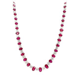 Ruby Diamond Necklace-Ruby Diamond Necklace - RNSPK00141