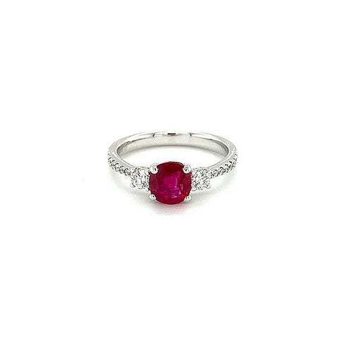 Ruby Diamond Ring-Ruby Diamond Ring -