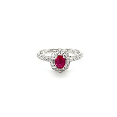 Ruby Diamond Ring-Ruby Diamond Ring -