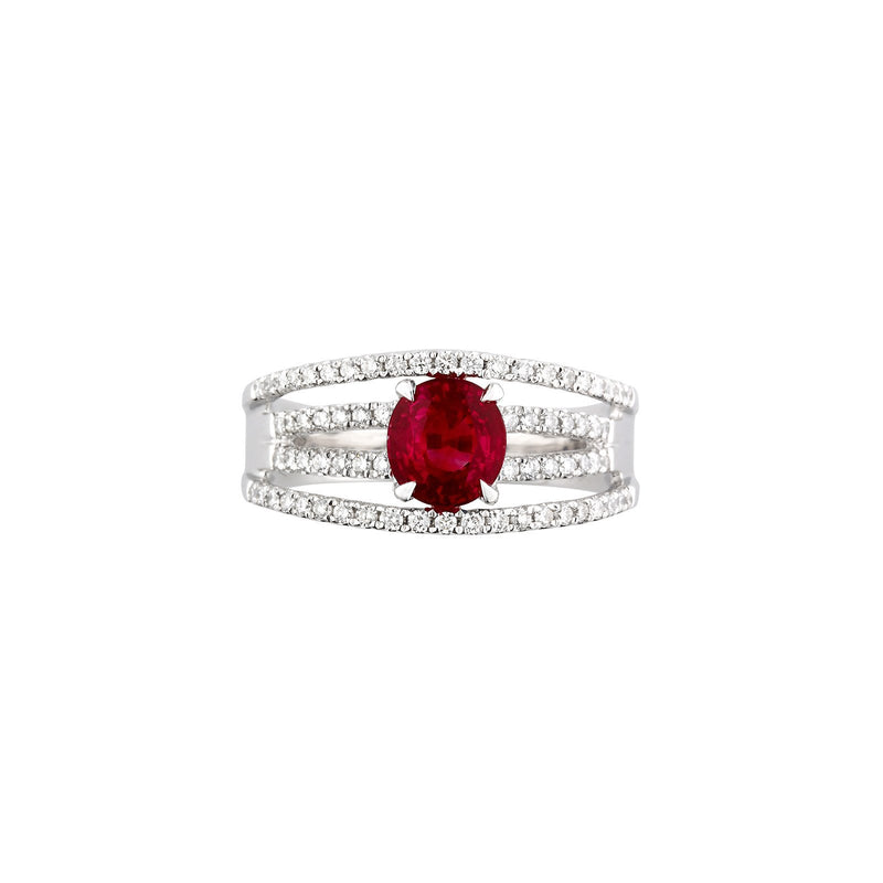 Ruby Diamond Ring-Ruby Diamond Ring - RRNEL00489