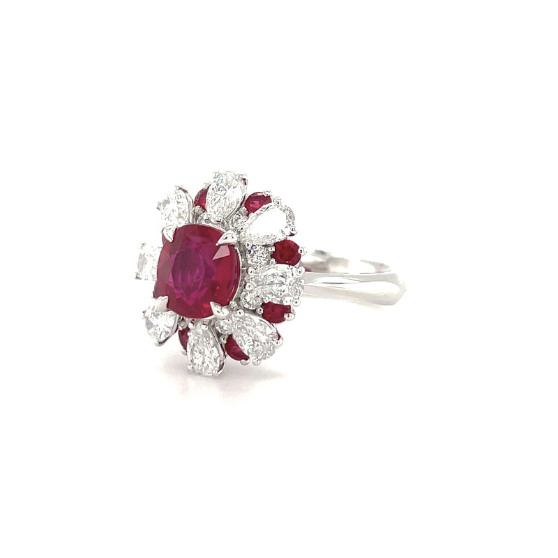 Ruby Diamond Ring-Ruby Diamond Ring - RRUJD00216