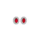 Ruby Diamond Stud Earrings-Ruby Diamond Stud Earrings - RESPK00133