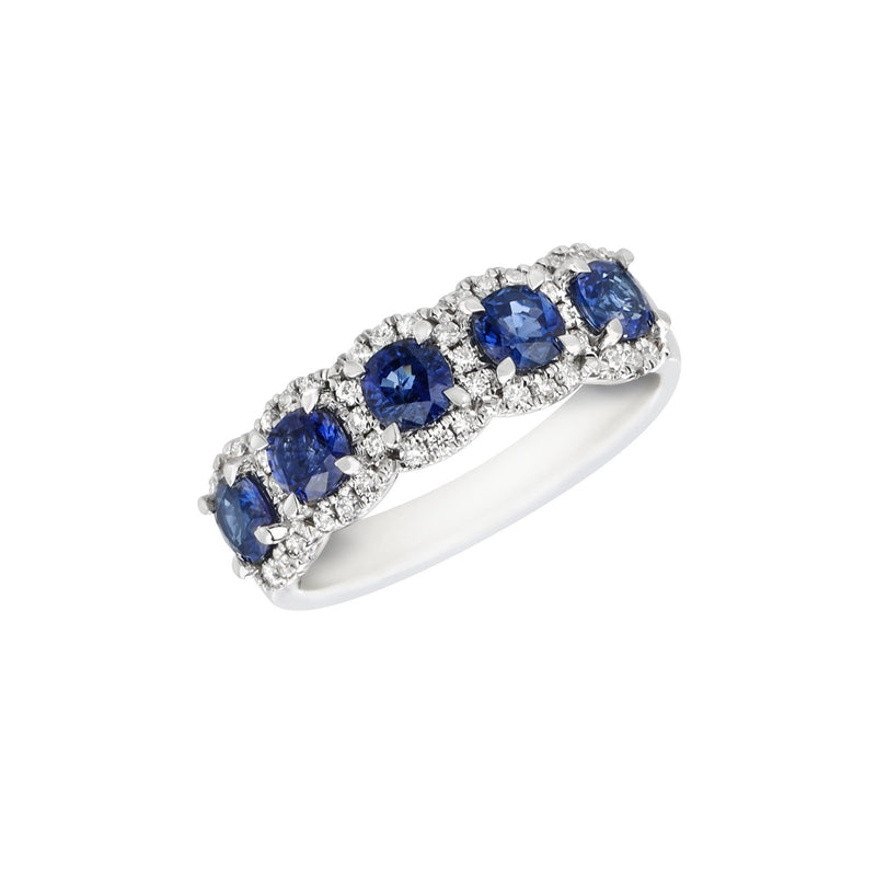 Sapphire Diamond Band-Sapphire Diamond Band - SRNEL00562