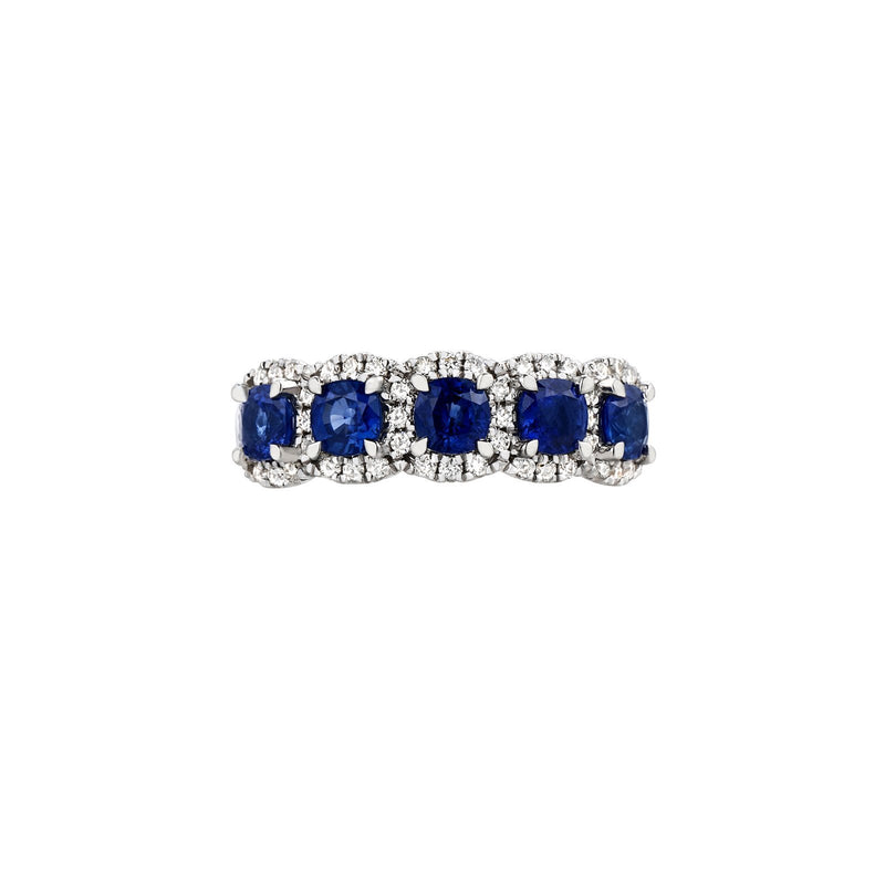 Sapphire Diamond Band-Sapphire Diamond Band - SRNEL00562