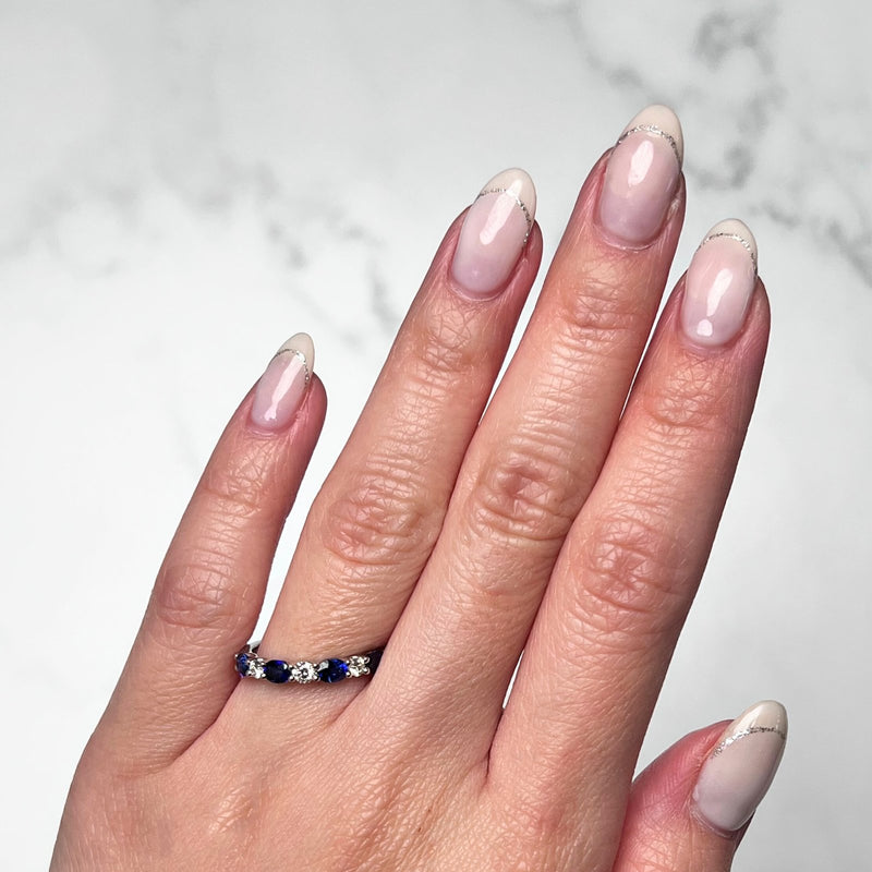 Sapphire Diamond Band-Sapphire Diamond Band - SRSPK00141