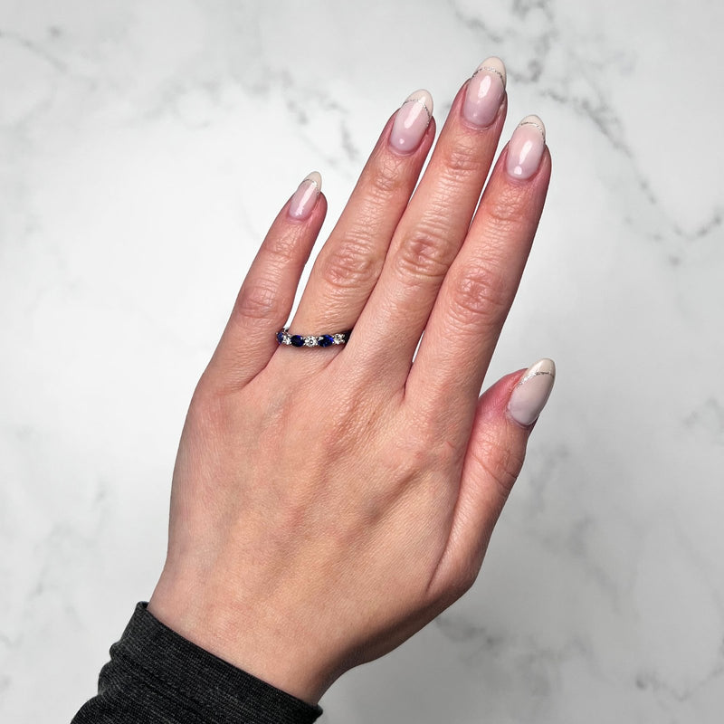 Sapphire Diamond Band-Sapphire Diamond Band - SRSPK00141