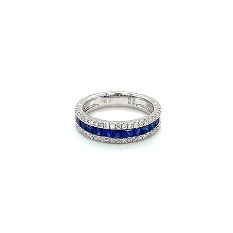 Sapphire Diamond Band-Sapphire Diamond Band -