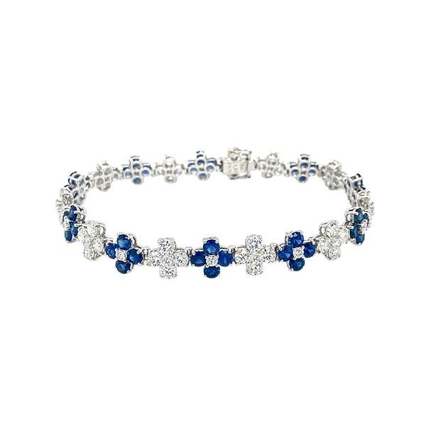 Sapphire Diamond Bracelet-Sapphire Diamond Bracelet -