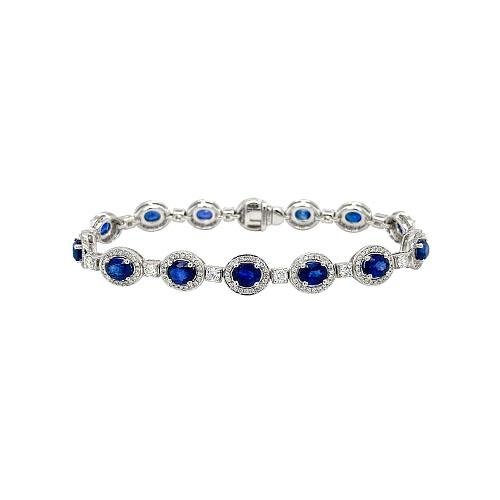 Sapphire Diamond Bracelet-Sapphire Diamond Bracelet -