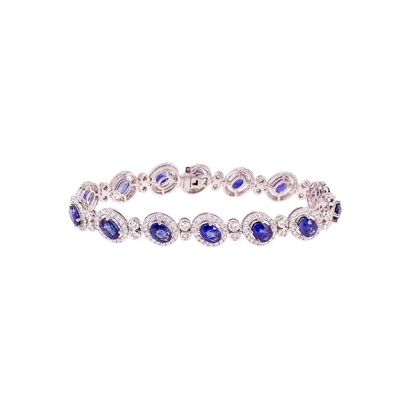 Sapphire Diamond Bracelet-Sapphire Diamond Bracelet - SBEDW00133