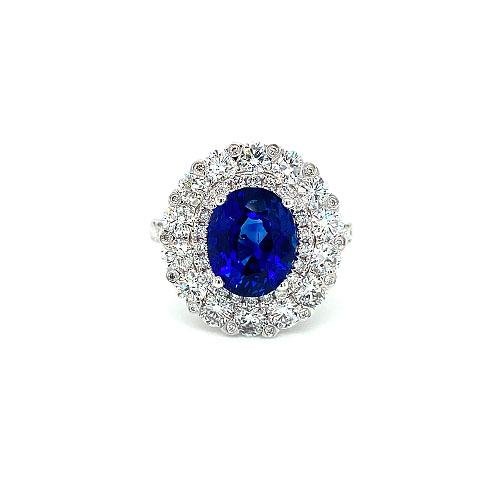 Sapphire Diamond Ring-Sapphire Diamond Ring -