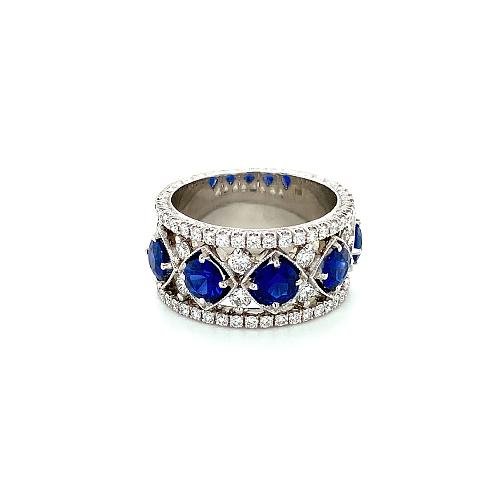 Sapphire Diamond Ring-Sapphire Diamond Ring -