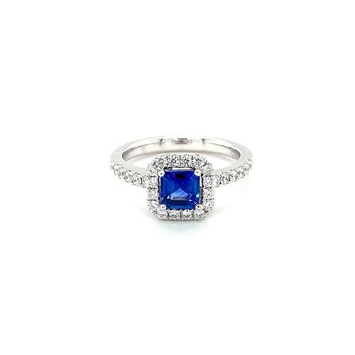 Sapphire Diamond Ring-Sapphire Diamond Ring -