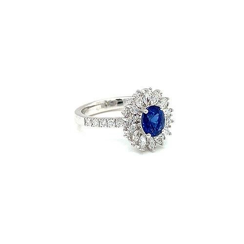 Sapphire Diamond Ring-Sapphire Diamond Ring -