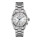 Seiko Prospex Seiko Watchmaking 110th Anniversary Limited Edition SPB409-Seiko Prospex Seiko Watchmaking 110th Anniversary Limited Edition SPB409 in a 39.5 stainless steel case with silver dial on stainless steel bracelet, featuring a GMT function, date display and automatic movement with up to 72 hours of power reserve.
