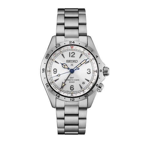 Seiko Prospex Seiko Watchmaking 110th Anniversary Limited Edition SPB409-Seiko Prospex Seiko Watchmaking 110th Anniversary Limited Edition SPB409 in a 39.5 stainless steel case with silver dial on stainless steel bracelet, featuring a GMT function, date display and automatic movement with up to 72 hours of power reserve.
