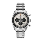 Seiko Prospex Speedtimer Mechanical Chronograph SRQ047-Seiko Prospex Speedtimer Mechanical Chronograph SRQ047 in a 42mm stainless steel case with silver dial on stainless steel bracelet, featuring a chronograph function, date display, and automatic movement with up to 45 hours of power reserve.