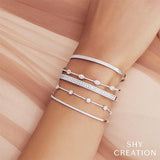 Shy Creation Diamond Bangle 0.52 CT-Shy Creation Diamond Bangle - SC55002255ZS - Shy Creation Diamond Bangle in 14 karat white gold with diamonds totaling 0.52 carats.