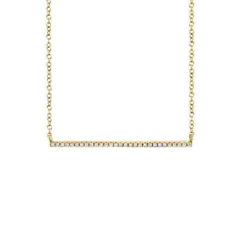 Shy Creation Diamond Bar Necklace 0.08 CT-Shy Creation Diamond Bar Necklace - SC55001291