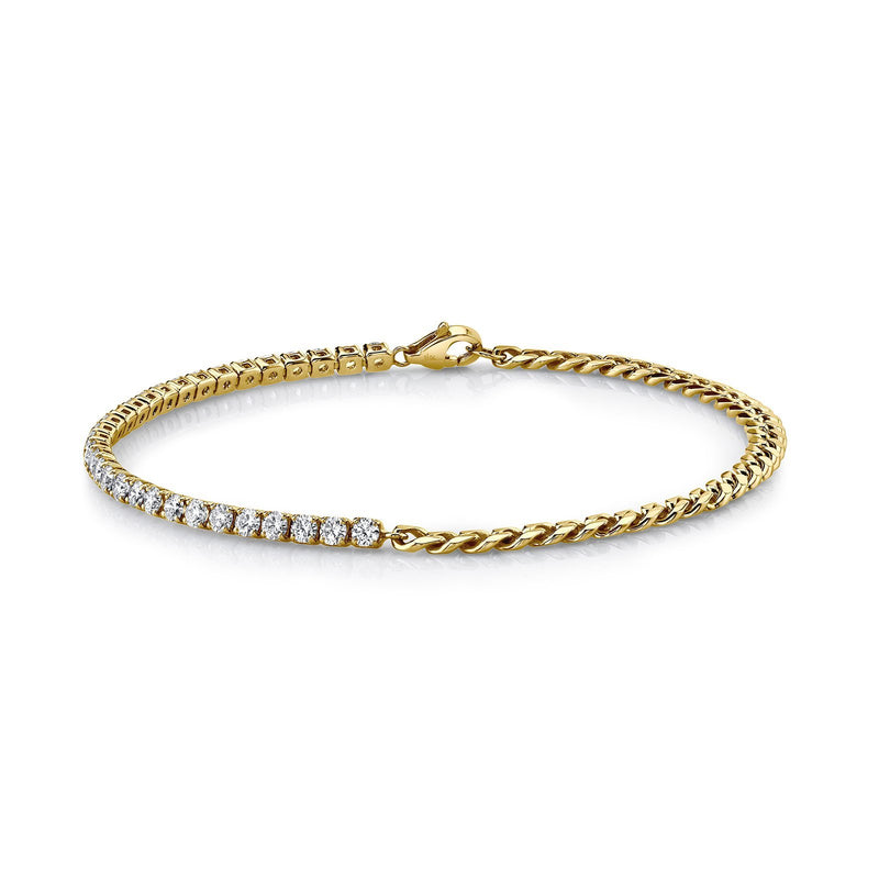 Shy Creation Diamond Bracelet 1.49 CT-Shy Creation Diamond Bezel Bracelet - SC55021817