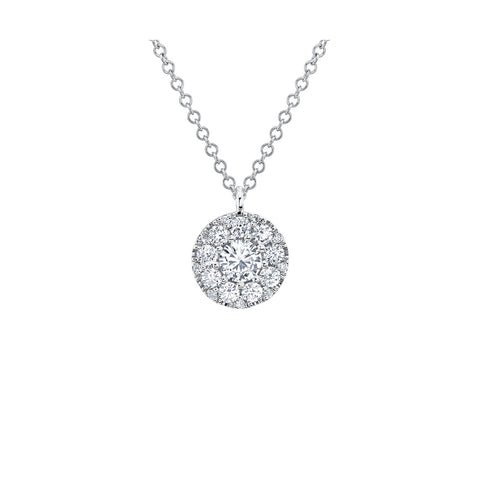 Shy Creation Diamond Cluster Necklace 0.50 CT-Shy Creation Diamond Cluster Necklace - SC22008043
