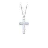 Shy Creation Diamond Baguette Cross Necklace 0.31 CT-Shy Creation Diamond Cross Necklace - SC55007317