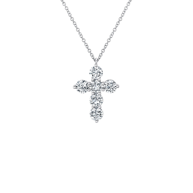 Shy Creation Diamond Cross Necklace 2.25 CT-Shy Creation Diamond Cross Necklace - SC55021384