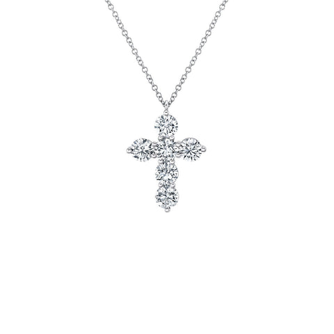 Shy Creation Diamond Cross Necklace 2.25 CT-Shy Creation Diamond Cross Necklace - SC55021384