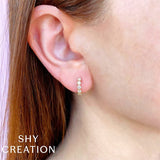 Shy Creation Diamond Crown Setting Huggie Earrings 0.54 CT-Shy Creation Diamond Crown Setting Huggie Earrings - SC55023899 Shy Creation Diamond Crown Setting Huggie Earrings in 14 karat yellow gold with diamonds totaling 0.54 carats.
