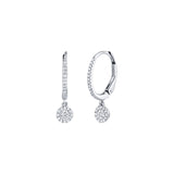 Shy Creation Diamond Earrings 0.30 CT-Shy Creation Diamond Dangle Huggie Earrings - SC55005653